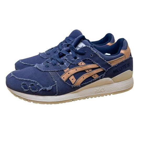 ASICS GEL LYTE III Mens Size 8 Frayed Denim Run Shoe Ron Fieg H7E2N - Picture 2 of 11